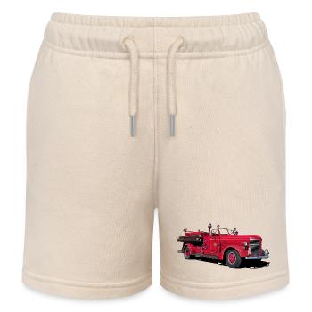 Feuerwehrauto Oldtimer - Kinder Organic Joggingshorts Mini Bolter von Stanley/Stella - Natur - Vorne