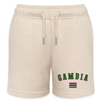 Drapeau de la Gambie, fierté gambienne - Short de jogging enfant bio Stanley/Stella - écru doux - Devant
