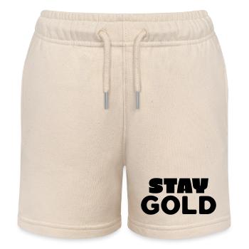 Bleiben Sie Gold - Kinder Organic Joggingshorts Mini Bolter von Stanley/Stella - Natur - Vorne