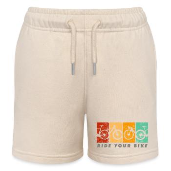 Roulez à vélo – Design rétro classique - Short de jogging enfant bio Stanley/Stella - écru doux - Devant