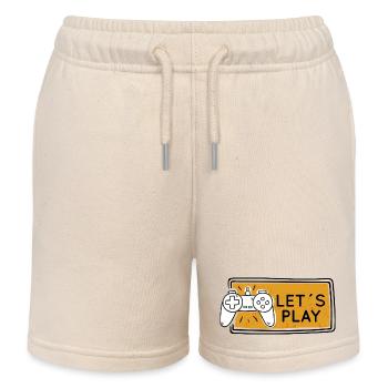 Jouons à Gaming Controller Graphic - Short de jogging enfant bio Stanley/Stella - écru doux - Devant