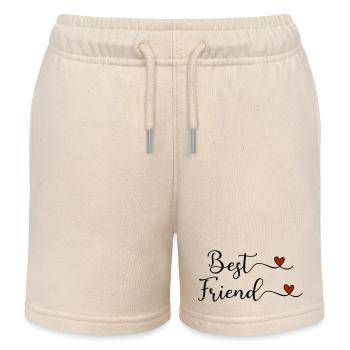 Best Friend - Kids Organic Sweat Shorts by Stanley/Stella - soft Ecru - Front
