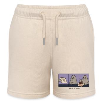 Sceau d’approbation - Short de jogging enfant bio Stanley/Stella - écru doux - Devant