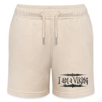I Am A Viking – keltische Knotentypografie - Kinder Organic Joggingshorts Mini Bolter von Stanley/Stella - Natur - Vorne