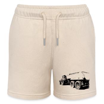 Tractor - Kids Organic Sweat Shorts by Stanley/Stella - soft Ecru - Front