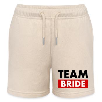 Team bride - Kids Organic Sweat Shorts by Stanley/Stella - soft Ecru - Front