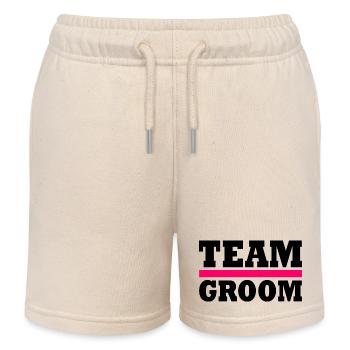 Team groom - Kids Organic Sweat Shorts by Stanley/Stella - soft Ecru - Front