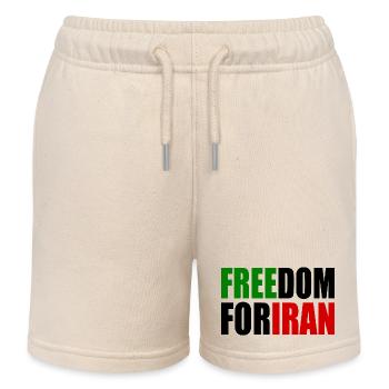 Freedom for iran - Kids Organic Sweat Shorts by Stanley/Stella - soft Ecru - Front