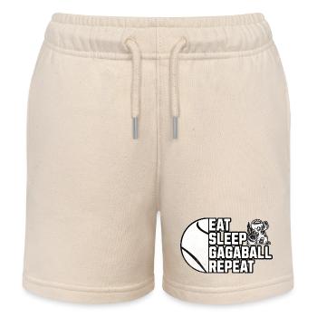 Eat Sleep Gagaball Repeat - Kinder Organic Joggingshorts Mini Bolter von Stanley/Stella - Natur - Vorne