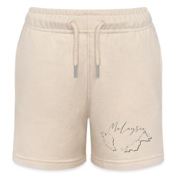 Malaysia Landkarte als Umriss EN - Kinder Organic Joggingshorts Mini Bolter von Stanley/Stella - Natur - Vorne