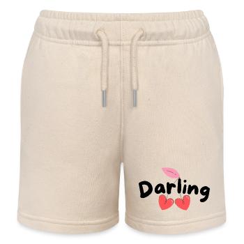 Chérie, je t’aime - Short de jogging enfant bio Stanley/Stella - écru doux - Devant
