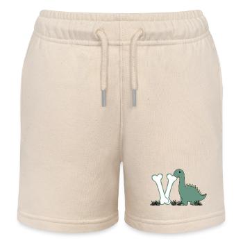 Buchstabe V - Kinder Organic Joggingshorts Mini Bolter von Stanley/Stella - Natur - Vorne
