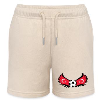 Football Turquie - Short de jogging enfant bio Stanley/Stella - écru doux - Devant