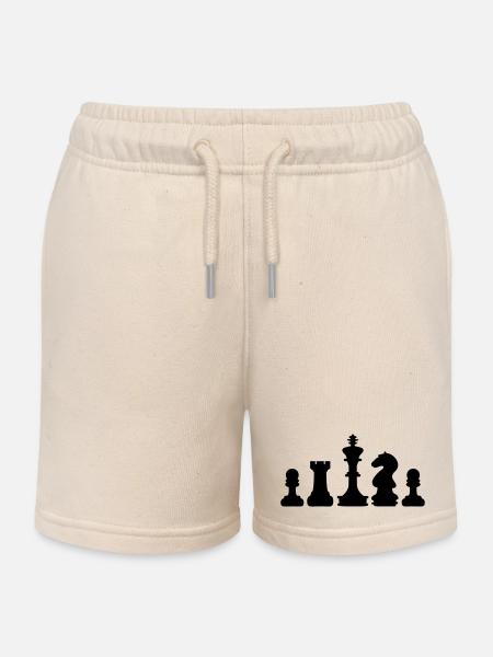 Schach - Kinder Organic Joggingshorts Mini Bolter von Stanley/Stella - Natur