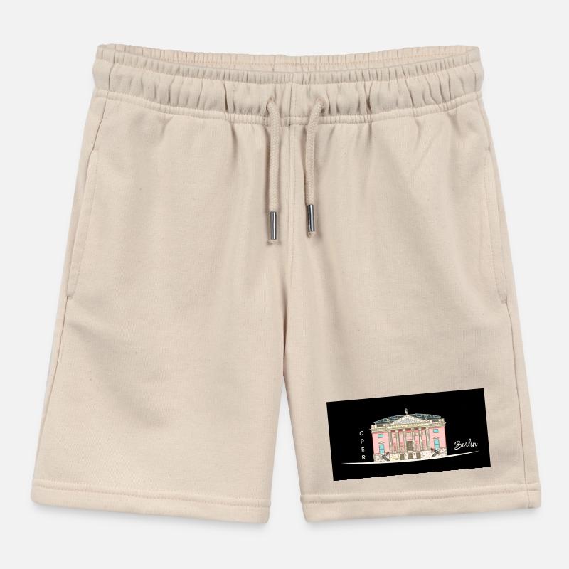 Berlin, Oper unter den Linden, Drawing Kids Organic Sweat Shorts by Stanley/Stella