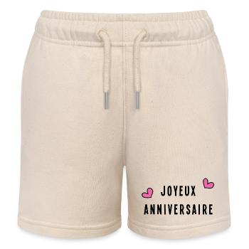JOYEUX ANNIVERSAIRE - Short de jogging enfant bio Stanley/Stella - écru doux - Devant