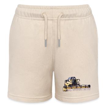 Combine harvester CR Holland New - Kids Organic Sweat Shorts by Stanley/Stella - soft Ecru - Front