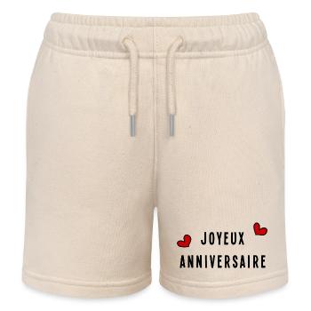JOYEUX ANNIVERSAIRE - Short de jogging enfant bio Stanley/Stella - écru doux - Devant