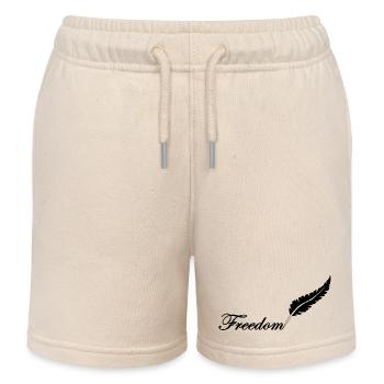 Black feather and freedom - Kids Organic Sweat Shorts by Stanley/Stella - soft Ecru - Front