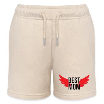Best Mom - Mother's Day - Kids Organic Sweat Shorts by Stanley/Stella - soft Ecru - Front