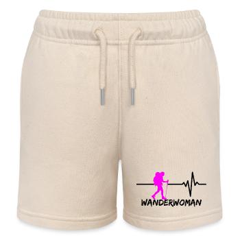 WANDERWOMAN – REINE DU SENTIER ! SOIF DE VOYAGER, RANDONNÉE - Short de jogging enfant bio Stanley/Stella - écru doux - Devant