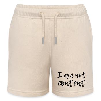 Je ne suis pas content - Script manuscrit émotionnel - Short de jogging enfant bio Stanley/Stella - écru doux - Devant