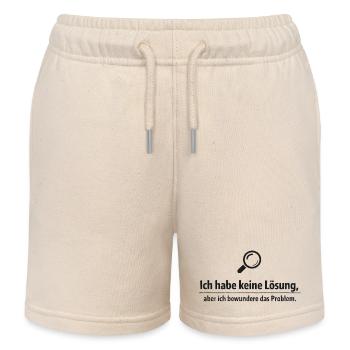 Ich bewundere das Problem - Lustiger Spruch - Kinder Organic Joggingshorts Mini Bolter von Stanley/Stella - Natur - Vorne