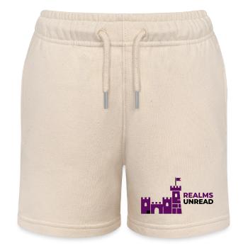 Castle Castle Realms Unread - Kids Organic Sweat Shorts by Stanley/Stella - soft Ecru - Front