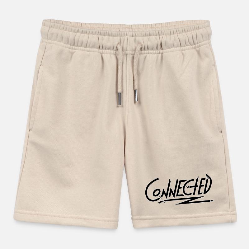 Connected_black_simple Short de jogging enfant bio Stanley/Stella