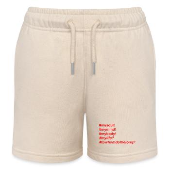 Collection de hashtags soul - Short de jogging enfant bio Stanley/Stella - écru doux - Devant