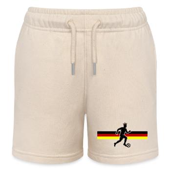 Fussballer Deutschland Fussball Fahne - Kinder Organic Joggingshorts Mini Bolter von Stanley/Stella - Natur - Vorne