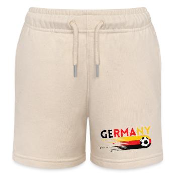 Germany German Football Soccer Ball Travel Retro - Short de jogging enfant bio Stanley/Stella - écru doux - Devant