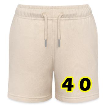 40 Zahl symbol - Kinder Organic Joggingshorts Mini Bolter von Stanley/Stella - Natur - Vorne