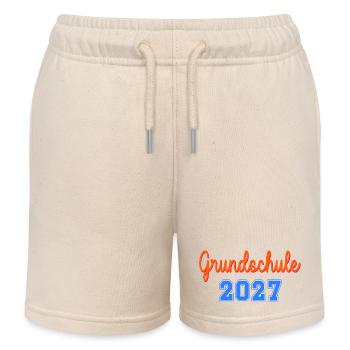 Einschulung Grundschule 2027 - Kinder Organic Joggingshorts Mini Bolter von Stanley/Stella - Natur - Vorne