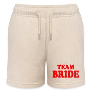 Team bride - Kinder Organic Joggingshorts Mini Bolter von Stanley/Stella - Natur - Vorne