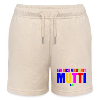 Leg dich nicht mit mutti an - Kinder Organic Joggingshorts Mini Bolter von Stanley/Stella - Natur - Vorne