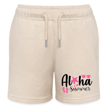 aloha summer - Kinder Organic Joggingshorts Mini Bolter von Stanley/Stella - Natur - Vorne