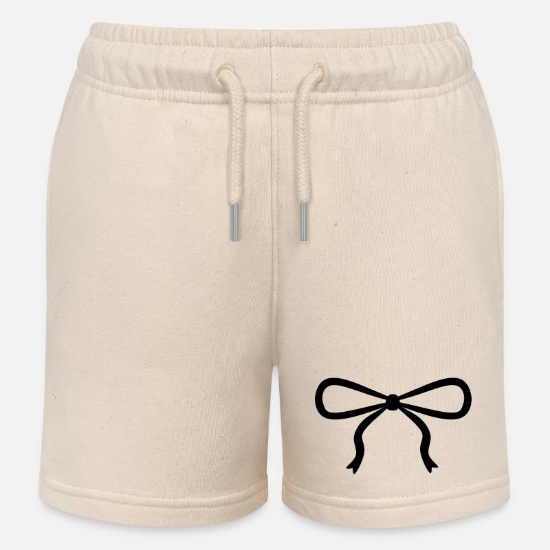 noeud noir - Short de jogging enfant bio Stanley/Stella - écru doux