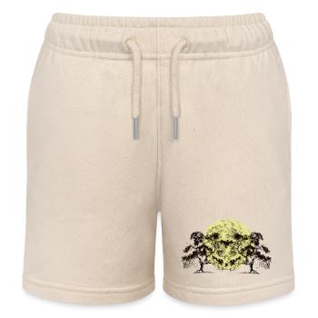 Mond Wald Bäume Natur Botanik Flora - Kinder Organic Joggingshorts Mini Bolter von Stanley/Stella - Natur - Vorne