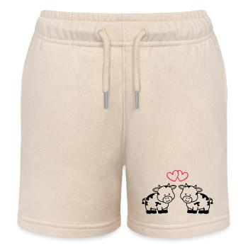 cows in love - Kinder Organic Joggingshorts Mini Bolter von Stanley/Stella - Natur - Vorne