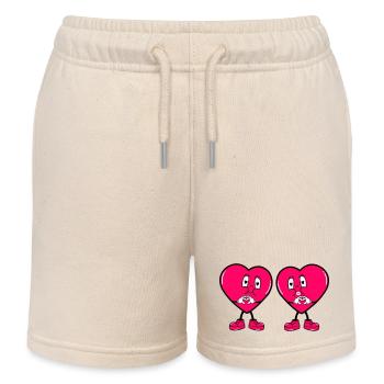 comic hearts love - Kinder Organic Joggingshorts Mini Bolter von Stanley/Stella - Natur - Vorne