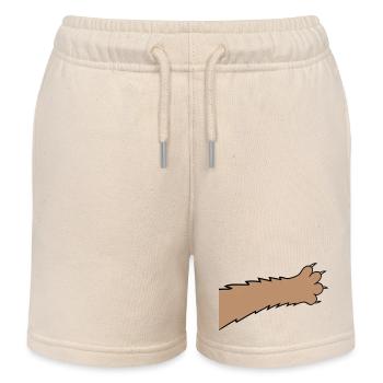 Katzen Klauen Pfote Tatzen Scharfe Krallen Kratzen - Kinder Organic Joggingshorts Mini Bolter von Stanley/Stella - Natur - Vorne