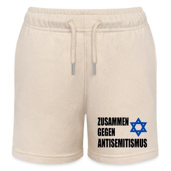 zusammen gegen antisemitismus - Kinder Organic Joggingshorts Mini Bolter von Stanley/Stella - Natur - Vorne