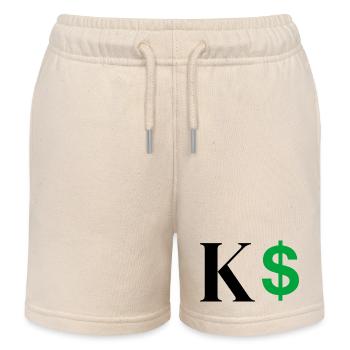 Lettre k dollar - Short de jogging enfant bio Stanley/Stella - écru doux - Devant