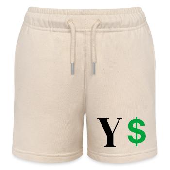 Lettre y dollar - Short de jogging enfant bio Stanley/Stella - écru doux - Devant