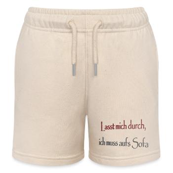 Laisse-moi passer, je dois me mettre sur le canapé - Short de jogging enfant bio Stanley/Stella - écru doux - Devant