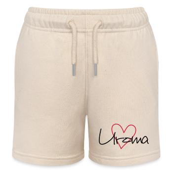 Uroma Herz Liebe werdende Oma Geschenk - Kinder Organic Joggingshorts Mini Bolter von Stanley/Stella - Natur - Vorne