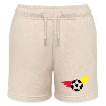 Soccer Flying Ball Flag Championship - Kids Organic Sweat Shorts by Stanley/Stella - soft Ecru - Front
