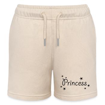 Princesse - Prinzessin - Short de jogging enfant bio Stanley/Stella - écru doux - Devant