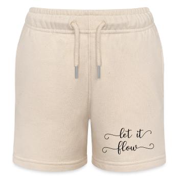 let it flow - Kids Organic Sweat Shorts by Stanley/Stella - soft Ecru - Front
